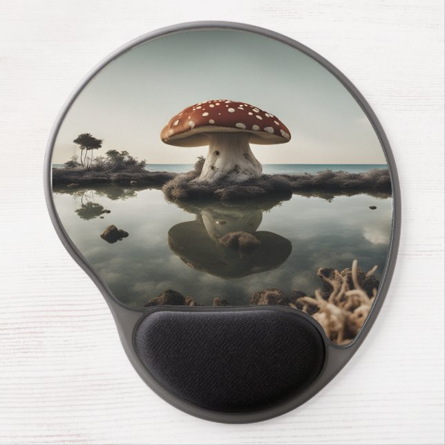 Dali's Mushroom Island  Gel Mouse Pad (Front)