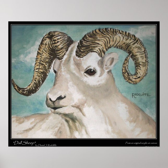 Dall Sheep Print, Value Poster Paper (Matte) (Front)