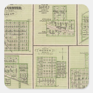 Dallas Center, Casey, DeSoto, Dexter Square Sticker