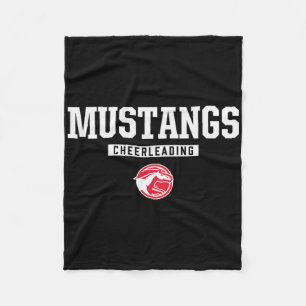Dallas Center-grimes Mustangs Logo Cheerleading Hs Fleece Blanket