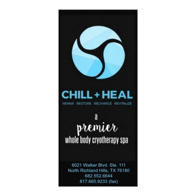 Dallas Chill + Heal Rackcard Rack Card (Front)