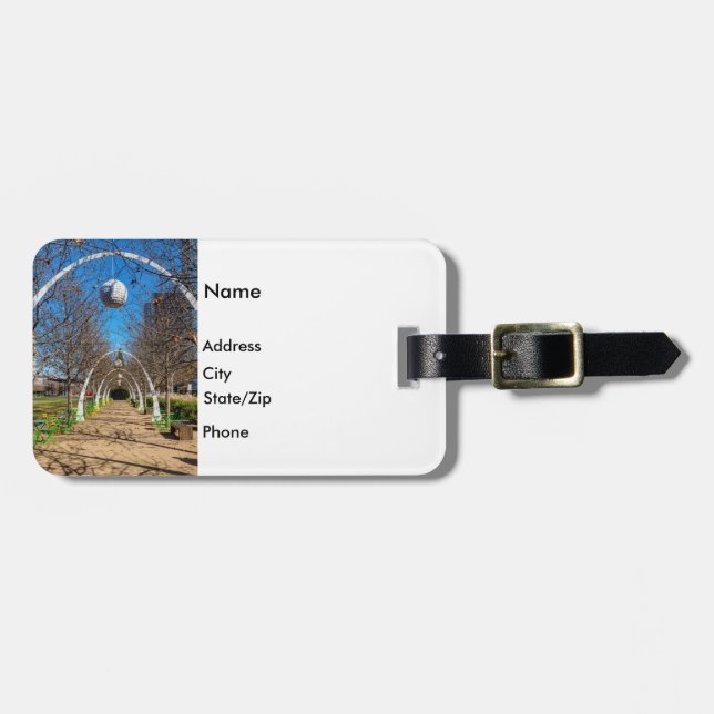 Dallas Christmas Arches Luggage Tag (Front Horizontal)