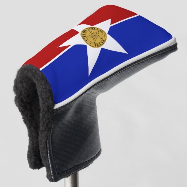 Dallas city flag golf head cover (3/4 Front)
