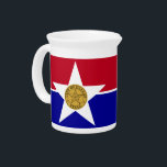 Dallas City Flag Pitcher<br><div class="desc">Awesome Pitcher with Flag of Dallas City, Texas State, United States of America. This product its customizable.</div>