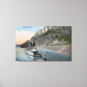 Dallas City Steamer on Columbia River Canvas Print