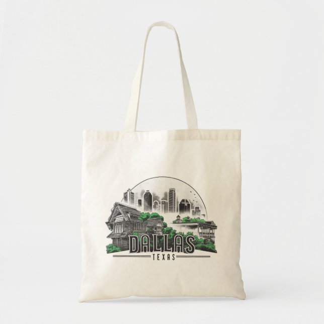 Dallas City Texas USA Tote Bag (Front)