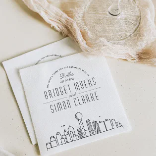 Dallas Deco Skyline | Wedding Event Napkins Dallas Deco Skyline | Wedding Event Napkins