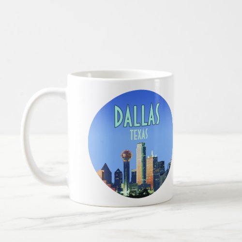 Dallas Downtown Texas Vintage Coffee Mug