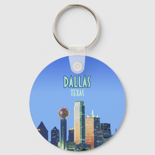 Dallas Downtown Texas Vintage Keychain