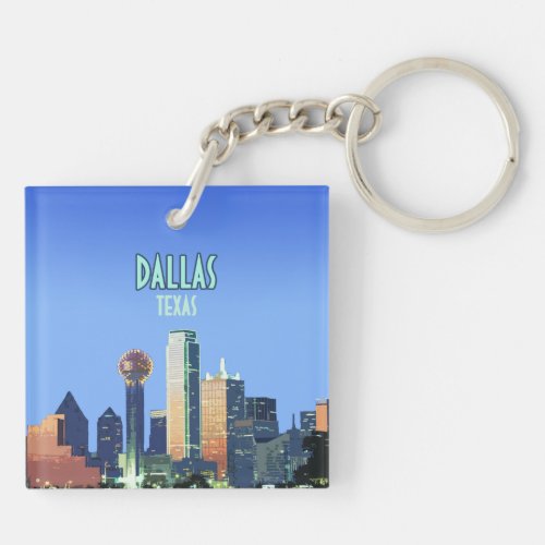 Dallas Downtown Texas Vintage Keychain