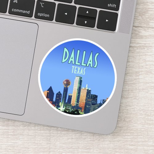 Dallas Downtown Texas Vintage Sticker