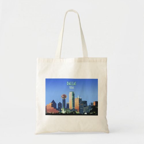 Dallas Downtown Texas Vintage Tote Bag