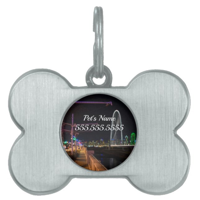 Dallas Evening Walk Pet ID Tag (Front)