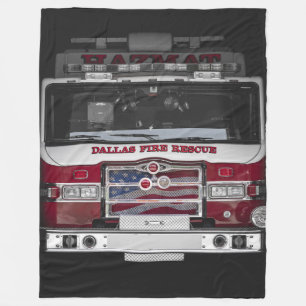 Dallas Fire Truck Fleece Blanket
