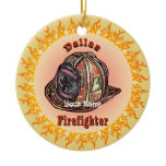 Dallas Firefighter  Ceramic Ornament