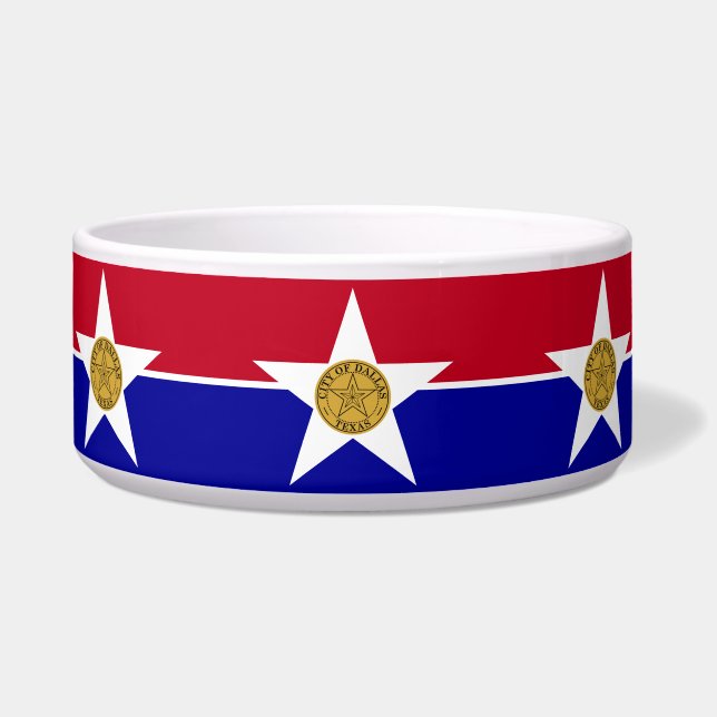 Dallas Flag Pet Bowl (Front)