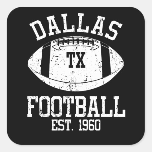 Dallas Football Fan Gift Present Idea Square Sticker