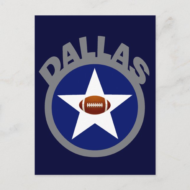 DALLAS FOOTBALL POSTCARD (Front)