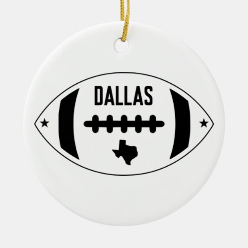 Dallas Football Theme Ceramic Ornament