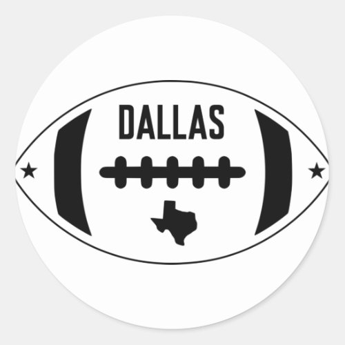 Dallas Football Theme Classic Round Sticker