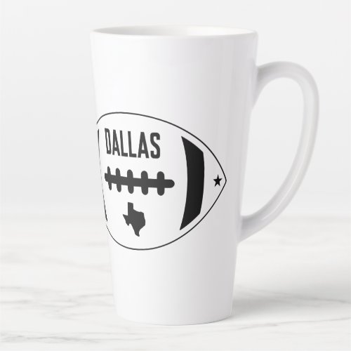 Dallas Football Theme Latte Mug