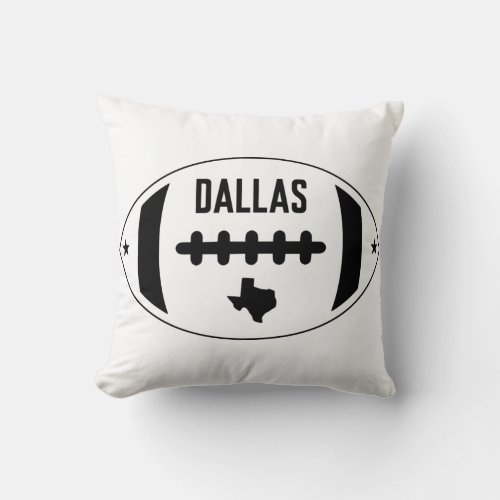Dallas Football Theme Throw Pillow