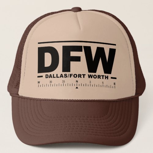 Dallas Fort Worth International Airport DFW Trucker Hat