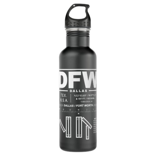 Dallas Fort Worth Intl Airport DFW Stainless Steel Water Bottle