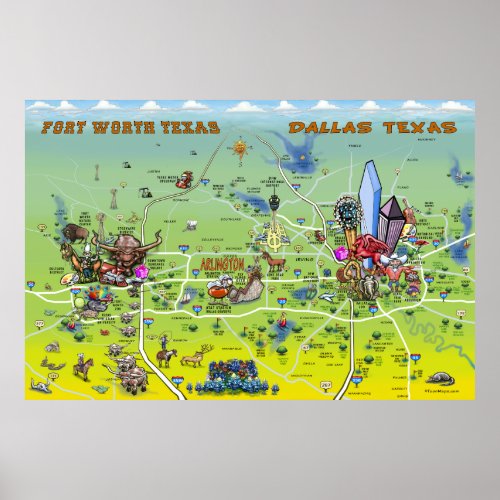 Dallas Fort Worth Poster