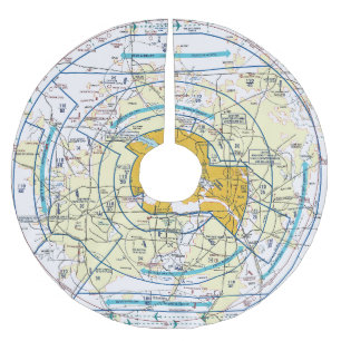 Dallas Ft. Worth Flyway Chart Brushed Polyester Tree Skirt