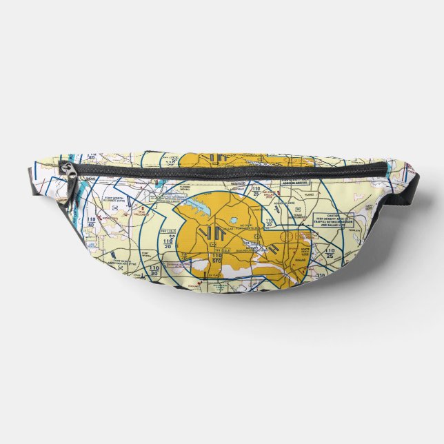 Dallas - Ft. Worth Flyway Chart  Fanny Pack (Lay Down)