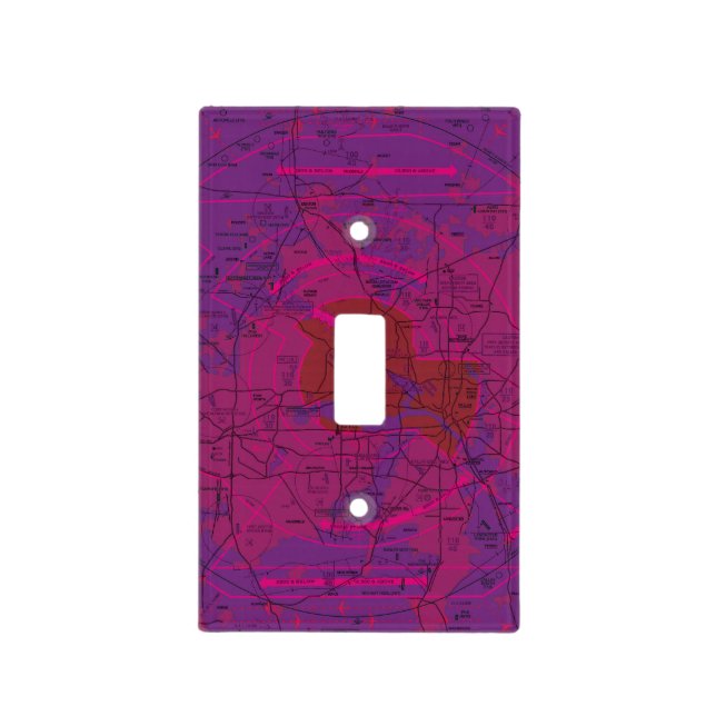 Dallas - Ft. Worth Flyway Chart Light Switch Cover (Front)