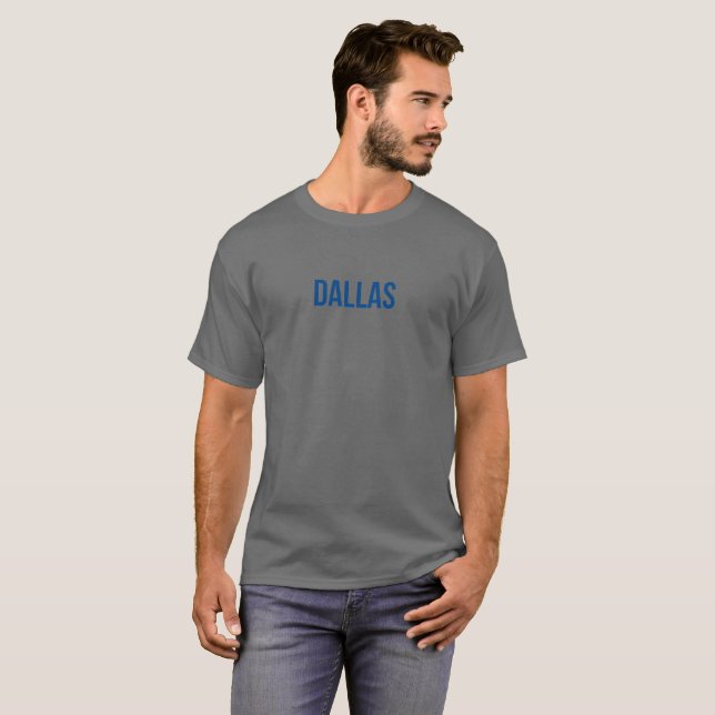Dallas Grey/Blue T-Shirt (Front Full)