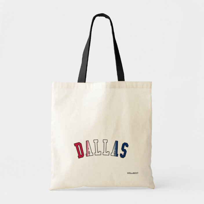 Dallas in Texas State Flag Colors Bag