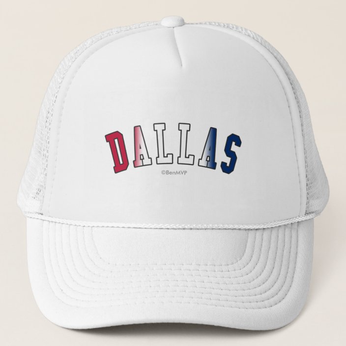 Dallas in Texas State Flag Colors Hat