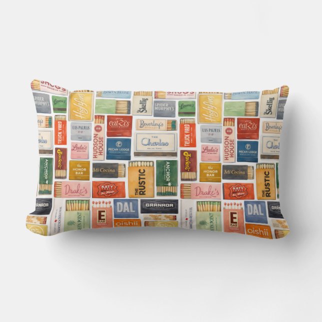 Dallas Matchbook Lumbar Pillow (Front)
