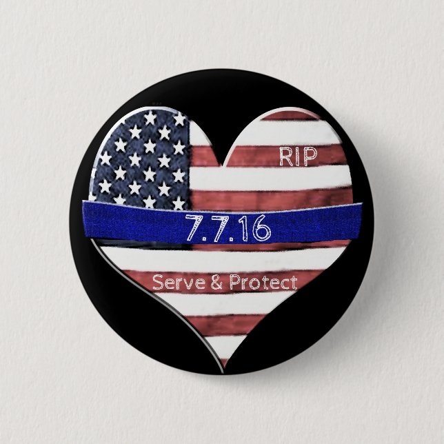 Dallas Police Memorial Pinback Button (Front)