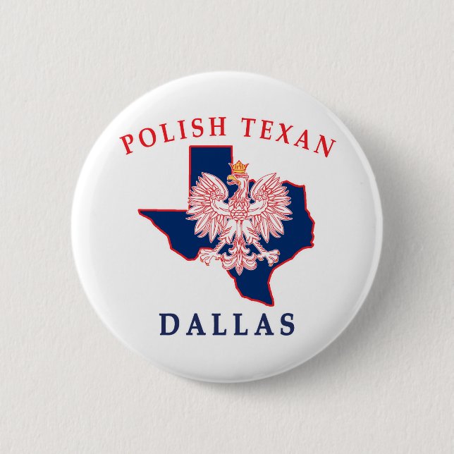 Dallas Polish Texan Button (Front)