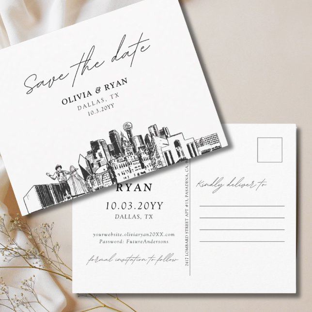 Dallas Save the Date Postcard Wedding (Dallas Save the Date Postcard Wedding
)
