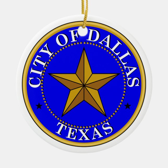 Dallas Seal Ceramic Ornament (Front)