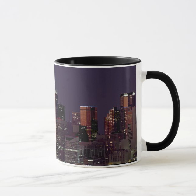 Dallas Skyline at Night Mug (Right)