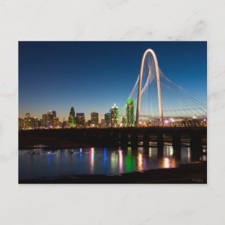 Dallas Skyline Dawn Postcard