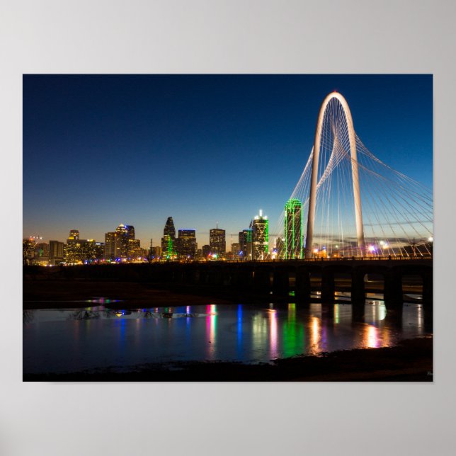 Dallas Skyline Dawn Poster (Front)