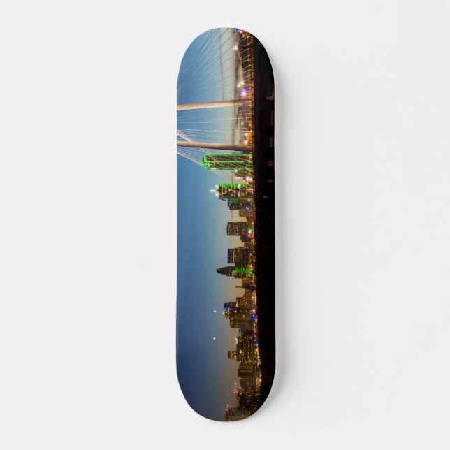 Dallas Skyline Dawn Skateboard (Front)