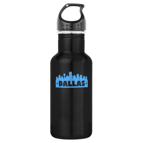 Dallas Skyline Design for proud Dallasite Stainless Steel Water Bottle