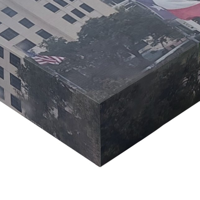 Dallas Skyline Faux Canvas Print (Corner)