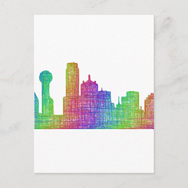 Dallas skyline postcard (Front)