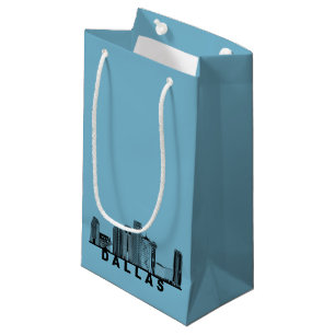 Dallas Skyline Silhouette  Small Gift Bag