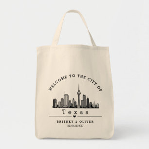 Dallas Skyline Tote Bag – Custom Wedding favor