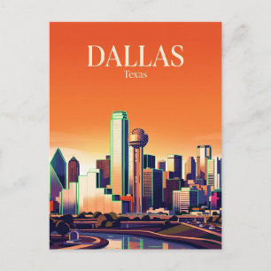 Dallas Skyline USA Postcard